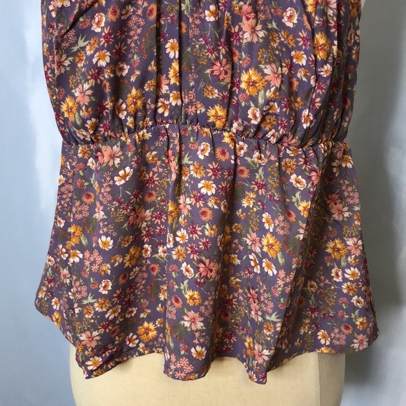 Pink Rose Women’s Spaghetti Straps Floral Top    Size S - Picture 4 of 10